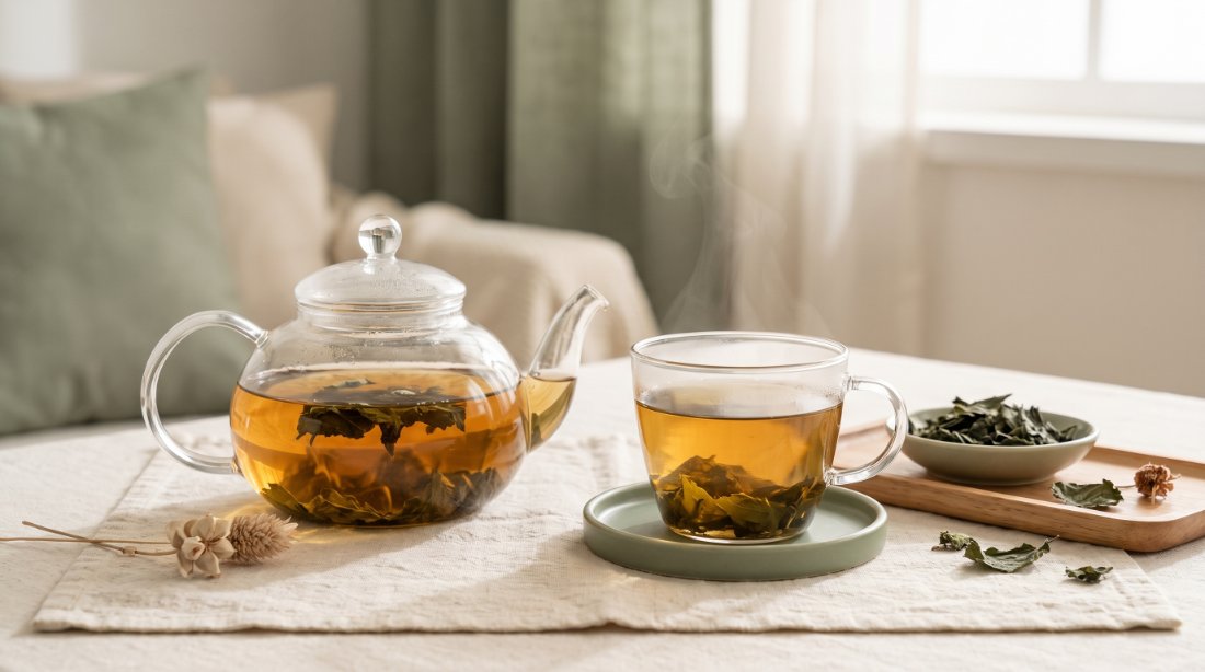 Loose-leaf organic mulberry leaf tea and wellness blends